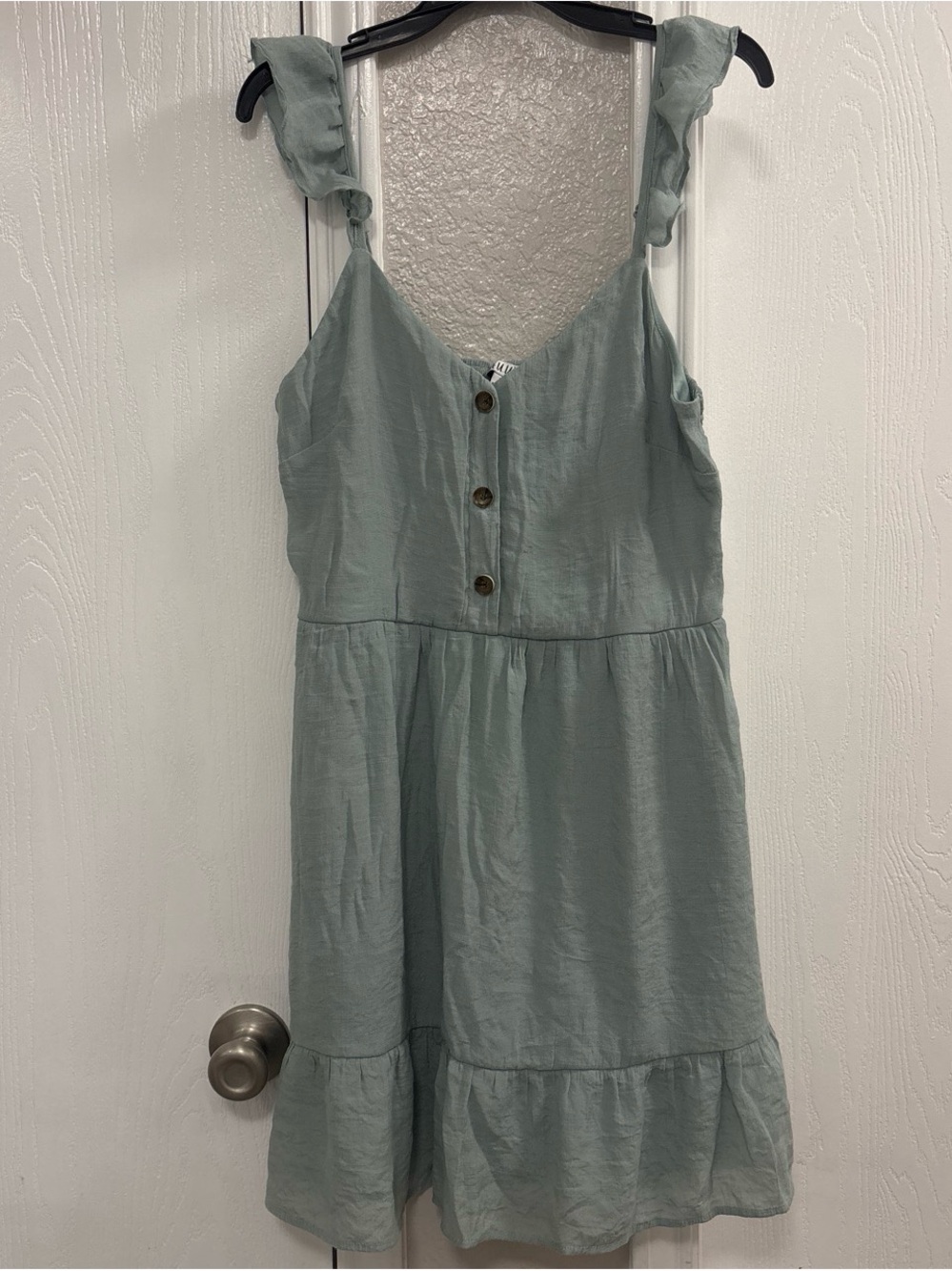 Women’s Sage Green Button-Front Summer Dress